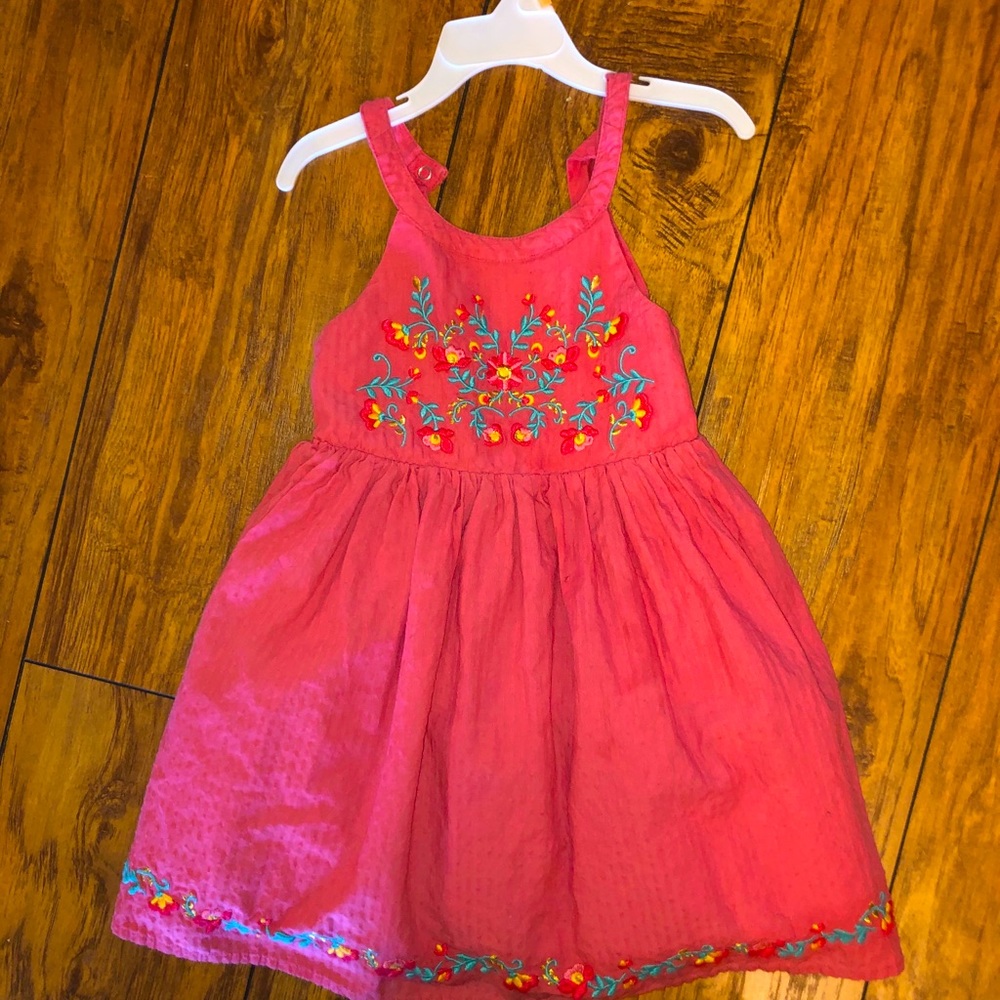Rachel Zoe 3T pink summer dress with embroidery